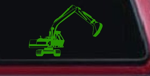 Track Hoe Excavator Construction Business Car or Truck Window Decal Sticker