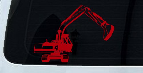 Track Hoe Excavator Construction Business Car or Truck Window Decal Sticker