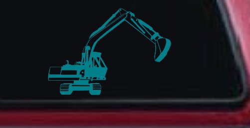 Track Hoe Excavator Construction Business Car or Truck Window Decal Sticker
