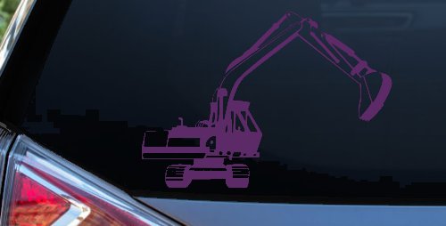 Track Hoe Excavator Construction Business Car or Truck Window Decal Sticker