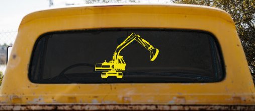 Track Hoe Excavator Construction Business Car or Truck Window Decal Sticker