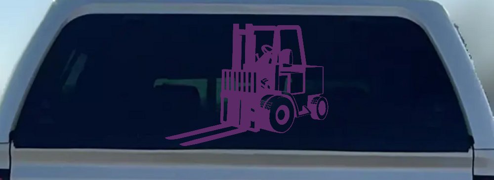 Fork Lift Construction Business Window Lettering Sign Car or Truck Window Decal Sticker (Violet)