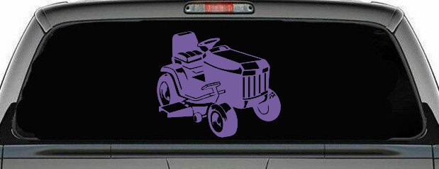 Lawn Mower Lawn Care Landscaping  Business Window Lettering Sign Car or Truck Window Decal Sticker (Purple)