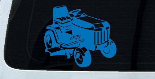 Lawn Mower Lawn Care Landscaping  Business Window Lettering Sign Car or Truck Window Decal Sticker (Sky Blue)