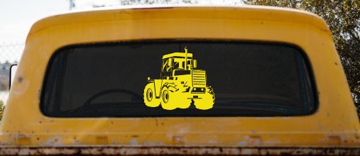 Logging Skidder Business Car or Truck Window Decal Sticker (Yellow)