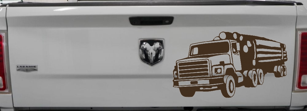 Logging Truck Business Car or Truck Window Decal Sticker