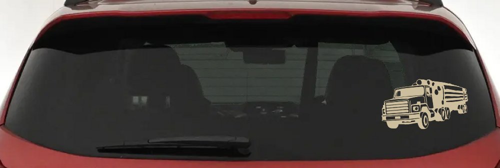 Logging Truck Business Car or Truck Window Decal Sticker (Desert Sand)