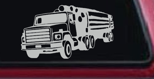 Logging Truck Business Car or Truck Window Decal Sticker