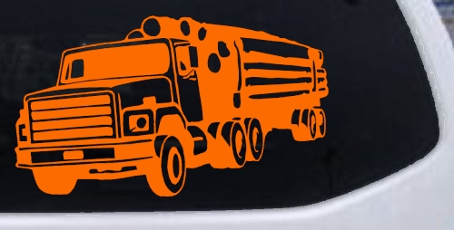 Logging Truck Business Car or Truck Window Decal Sticker
