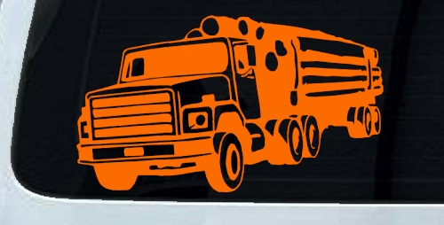 Logging Truck Business Car or Truck Window Decal Sticker