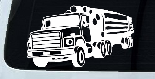Logging Truck Business Car or Truck Window Decal Sticker