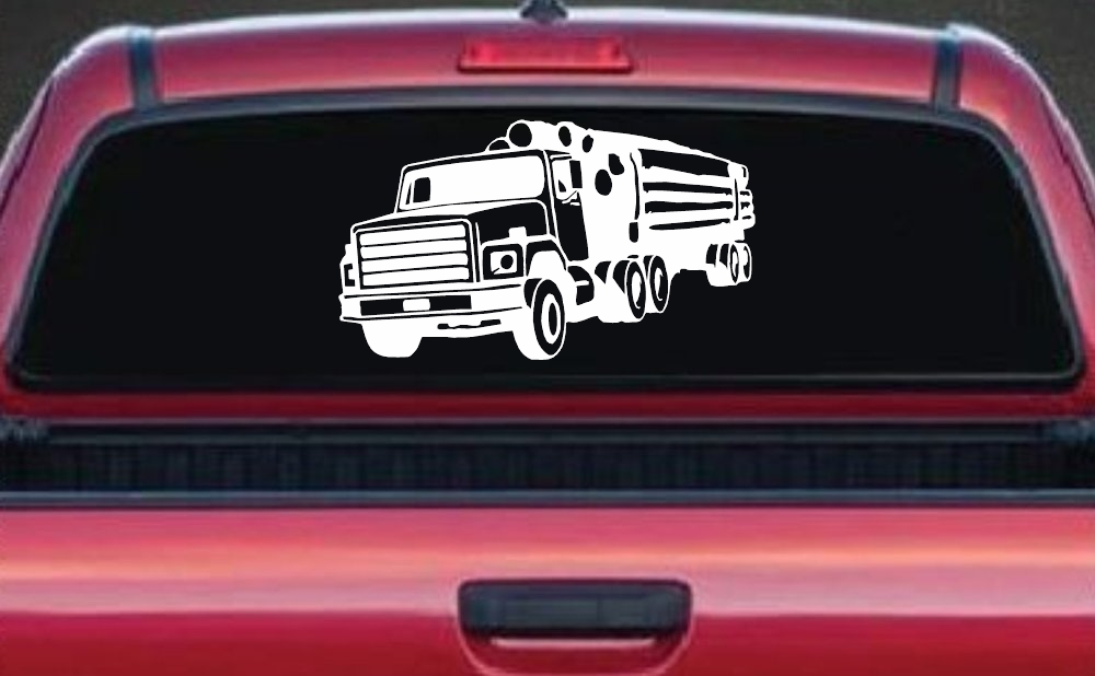 Logging Truck Business Car or Truck Window Decal Sticker