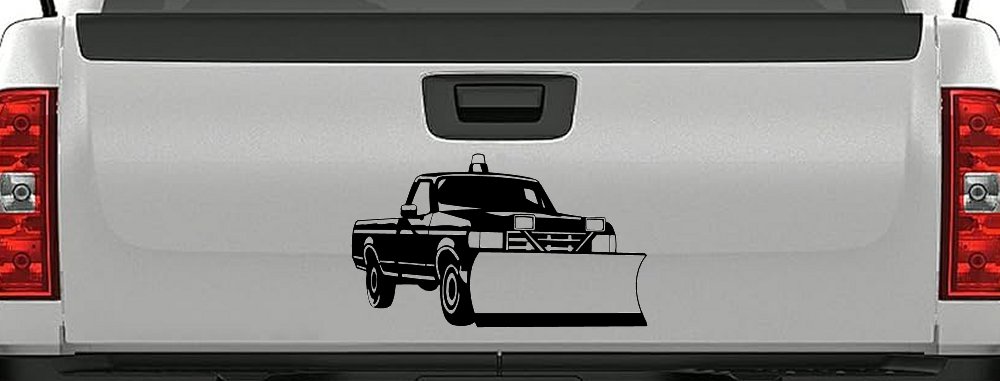 Snow Plow Truck Business Window Lettering Sign Car or Truck Window Decal Sticker (Matte Black)