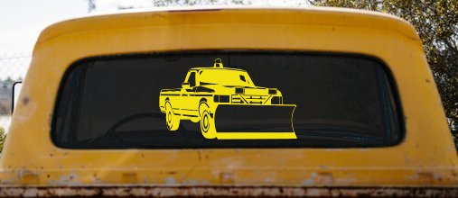 Snow Plow Truck Business Window Lettering Sign Car or Truck Window Decal Sticker