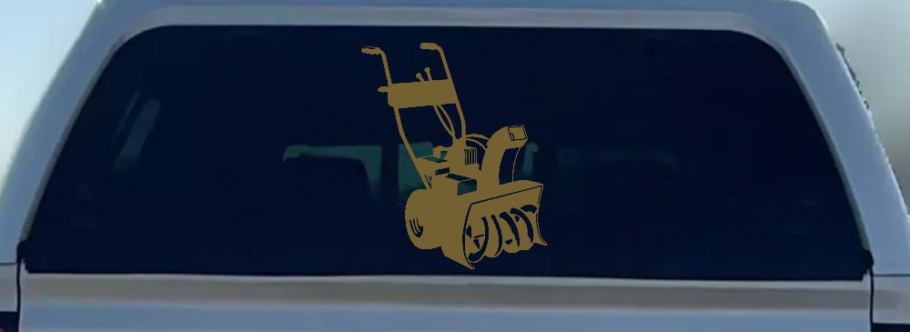 Snow Blower Business Window Lettering Sign Car or Truck Window Vinyl Decal Sticker (Gold)