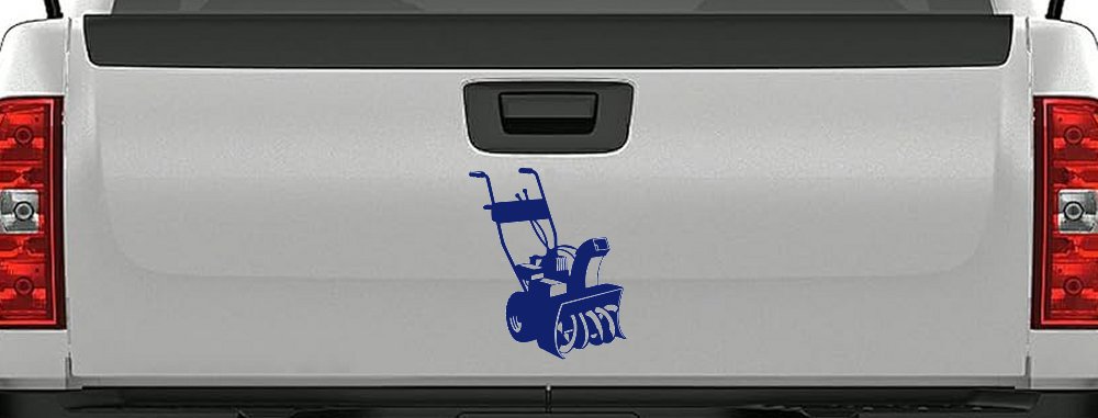 Snow Blower Business Window Lettering Sign Car or Truck Window Vinyl Decal Sticker (Navy)