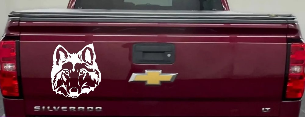 Wolf Head Car or Truck Window Decal Sticker