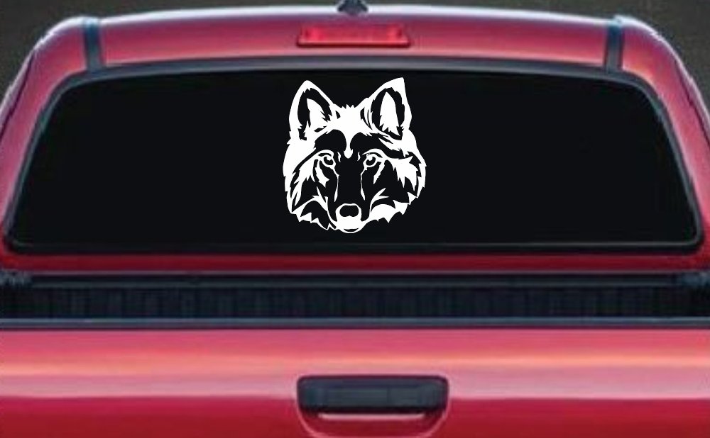 Wolf Head Car or Truck Window Decal Sticker