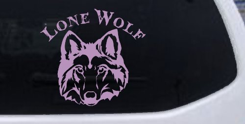 Lone Wolf Head Biker Car or Truck Window Decal Sticker