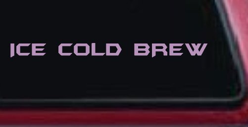 Ice Cold Brew Store Window Lettering Business Car or Truck Window Decal Sticker