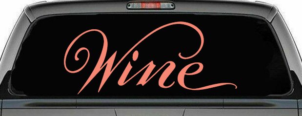 Wine Restaurant Bar Store Window Lettering Business Car or Truck Window Decal Sticker