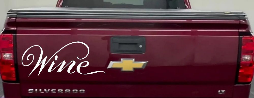 Wine Restaurant Bar Store Window Lettering Business Car or Truck Window Decal Sticker (White)