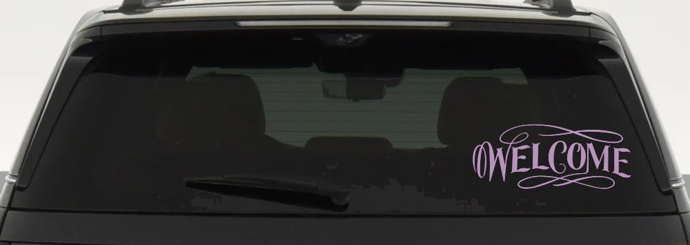 Welcome Swirls Store Window Lettering Business Car or Truck Window Decal Sticker