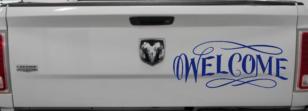 Welcome Swirls Store Window Lettering Business Car or Truck Window Decal Sticker