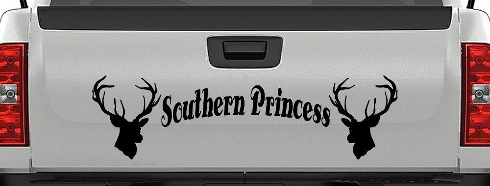 Southern Princess With Deer Hunting Car or Truck Window Decal Sticker
