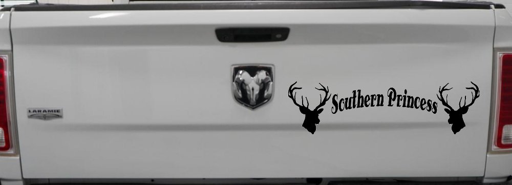 Southern Princess With Deer Hunting Car or Truck Window Decal Sticker
