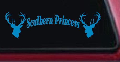 Southern Princess With Deer Hunting Car or Truck Window Decal Sticker