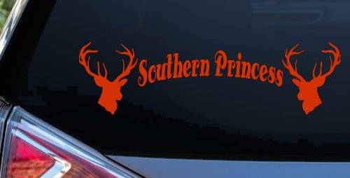 Southern Princess With Deer Hunting Car or Truck Window Decal Sticker
