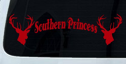 Southern Princess With Deer Hunting Car or Truck Window Decal Sticker