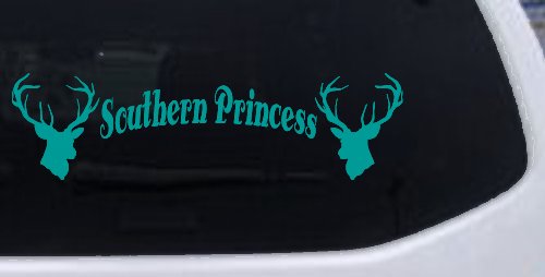 Southern Princess With Deer Hunting Car or Truck Window Decal Sticker