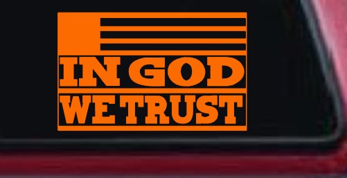 In God We Trust American US Flag Christian Car or Truck Window Decal Sticker
