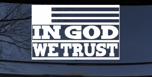 In God We Trust American US Flag Christian Car or Truck Window Decal Sticker