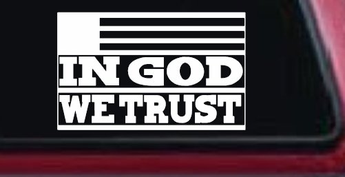 In God We Trust American US Flag Christian Car or Truck Window Decal Sticker