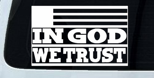 In God We Trust American US Flag Christian Car or Truck Window Decal Sticker
