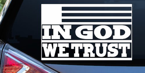 In God We Trust American US Flag Christian Car or Truck Window Decal Sticker