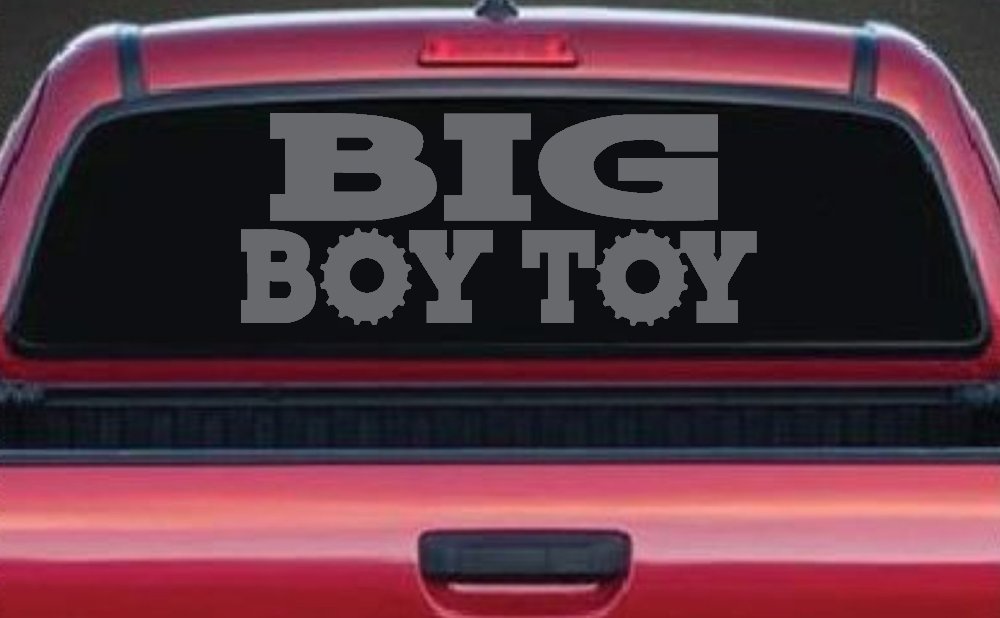 Big Boy Toy Off Road Car or Truck Window Decal Sticker (Silver)