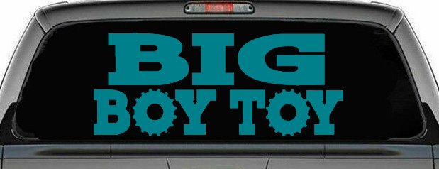 Big Boy Toy Off Road Car or Truck Window Decal Sticker (Turquoise Blue)