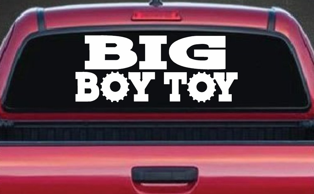 Big Boy Toy Off Road Car or Truck Window Decal Sticker (White)