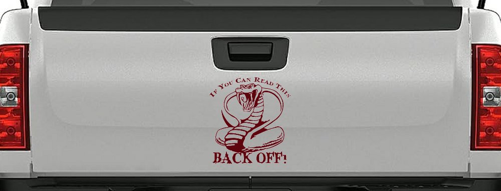 If You Can Read This Back Off Cobra Car or Truck Window Decal Sticker