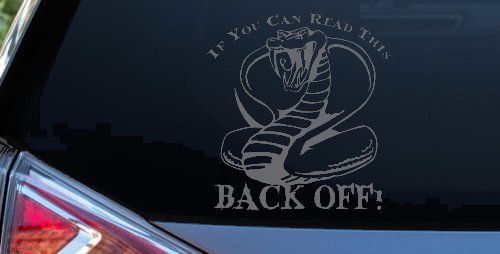 If You Can Read This Back Off Cobra Car or Truck Window Decal Sticker
