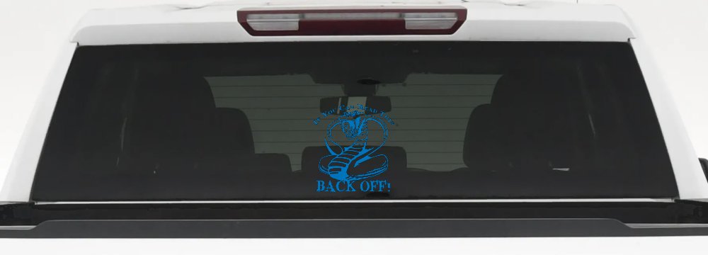 If You Can Read This Back Off Cobra Car or Truck Window Decal Sticker