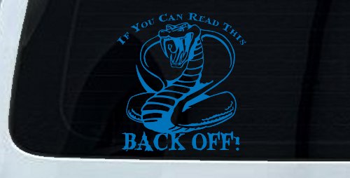 If You Can Read This Back Off Cobra Car or Truck Window Decal Sticker