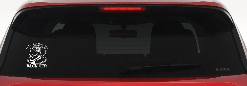 If You Can Read This Back Off Cobra Car or Truck Window Decal Sticker