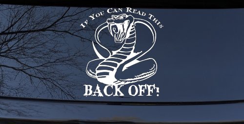 If You Can Read This Back Off Cobra Car or Truck Window Decal Sticker