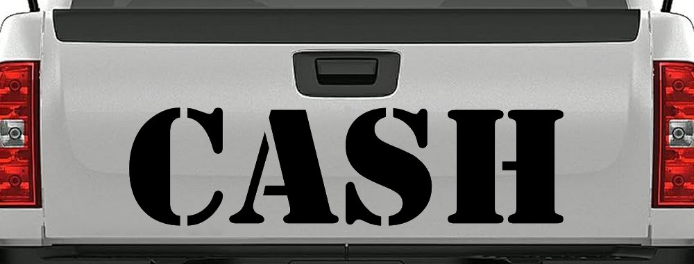 Cash Business Window Lettering Sign Car or Truck Window Decal Sticker (Black)