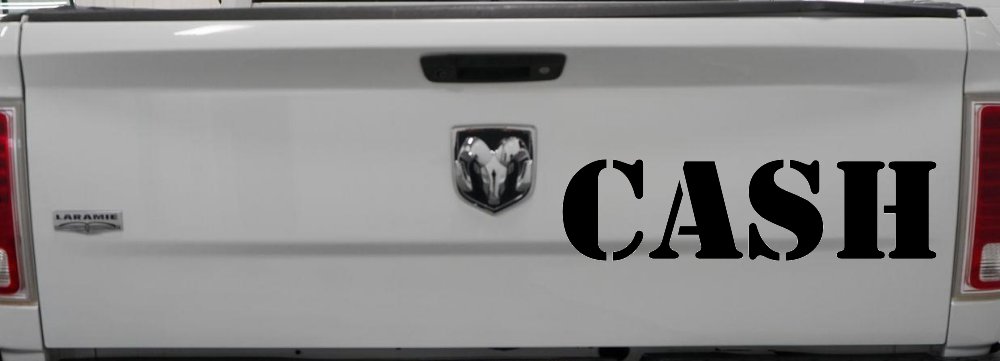 Cash Business Window Lettering Sign Car or Truck Window Decal Sticker (Black)